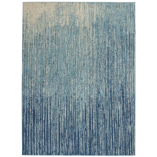 Palacedesigns 4 x 6 ft. Navy & Light Blue Abstract Area Rug PA2627653 - main